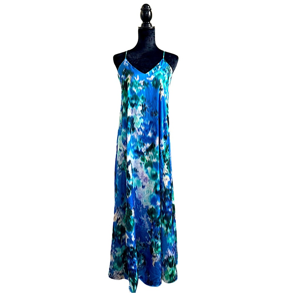 Nicole Miller maxi dress with pockets and spaghetti straps